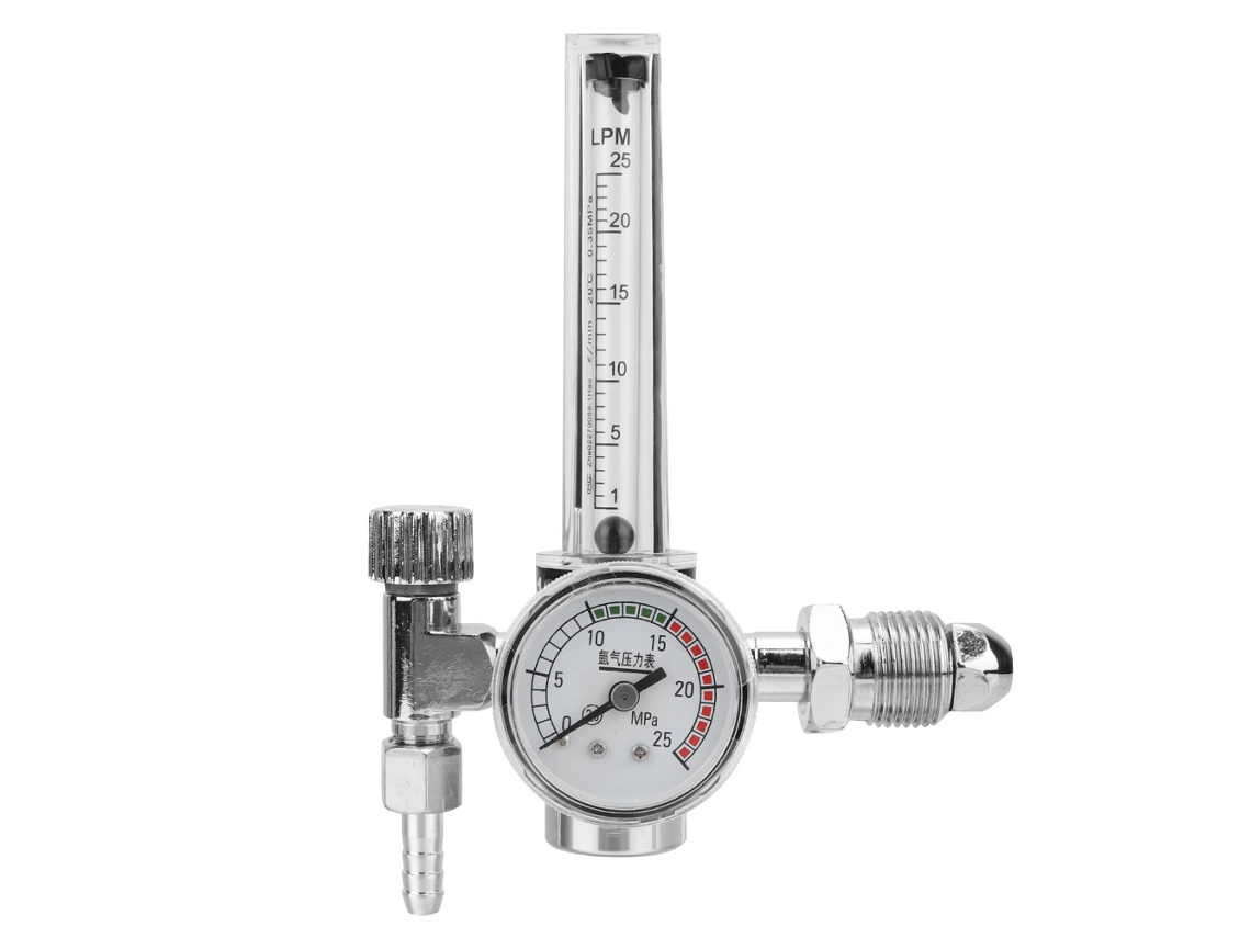 Regulador De Presión De Gas Argón Con Manómetro, Salida De Rosca Macho G5/8-14 (cga540)