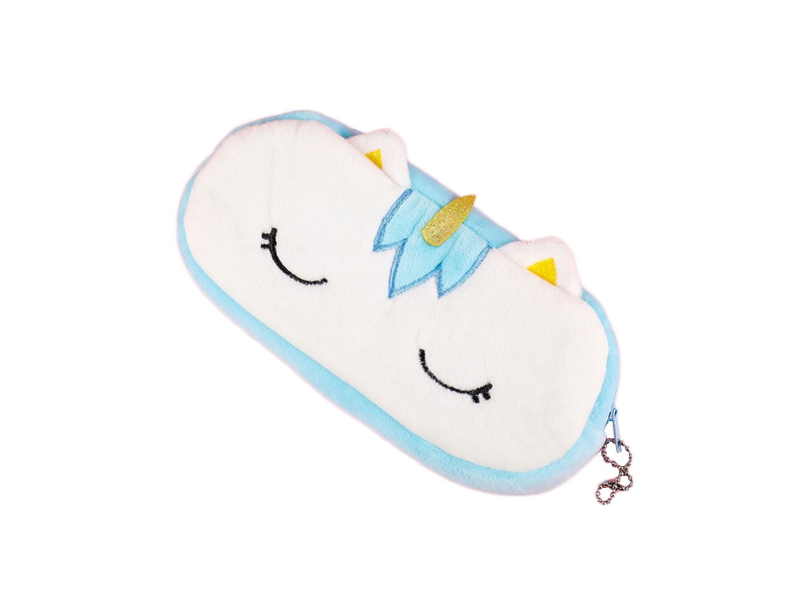 GIGIKILL Estojo para caneta com zíper de grande capacidade Unicorn estojo para caneta azul