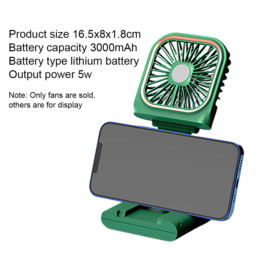 Ventilador portátil de mano para collar personal, plegable, mini ventilador  recargable por USB silencioso con función de soporte para teléfono móvil