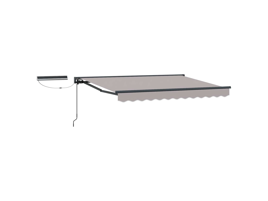Vidaxl Toldo Retráctil Eléctrico Gris Claro Y Antracita 3 X 2 M