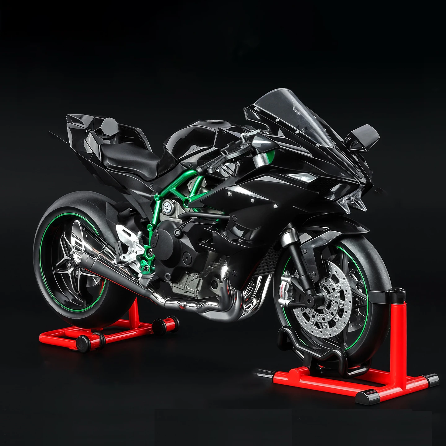 Modelo De Motocicleta De Aleación Pintada A Escala 1:9, Juguete Coleccionable Con Efectos De Sonido Y Luz.