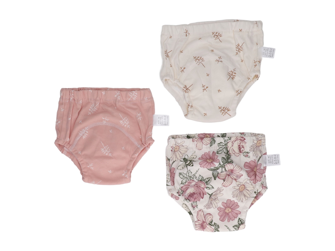 3pcs Calcinhas De Treino Absorventes Para Bebê Reutilizáveis 6 Camadas Algodão Gaze