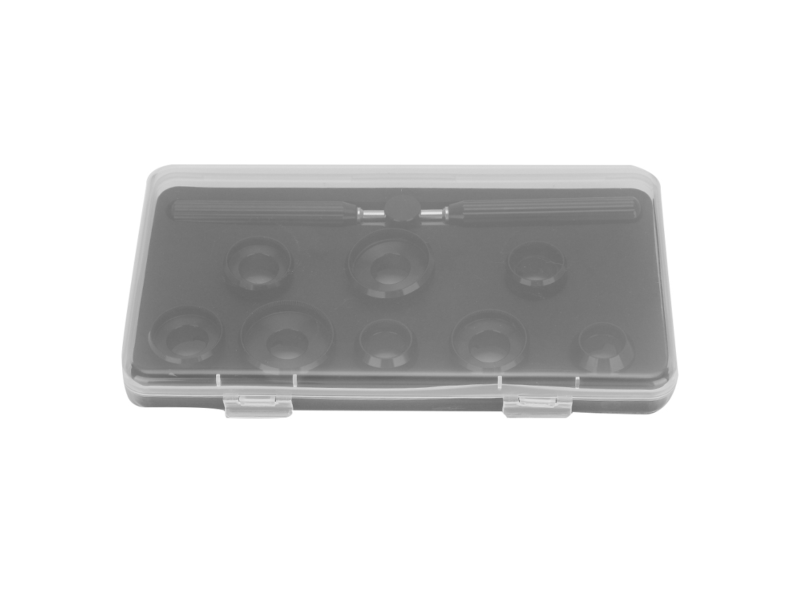 Kit de reparación de relojes con 8 matrices para relojeros, herramienta para abrir cajas de relojes