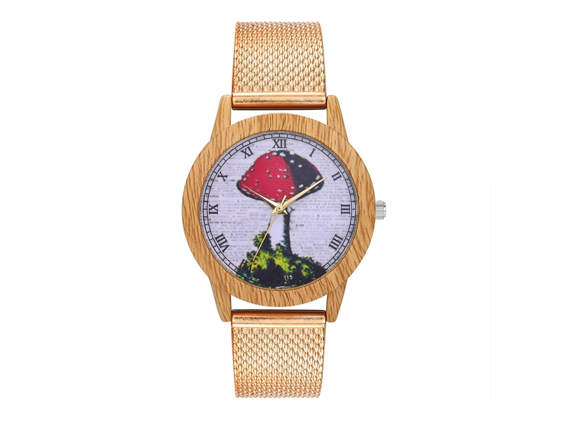 Reloj Analógico De Cuarzo Zhoulianfa Con Correa De Malla (oro Rosa)