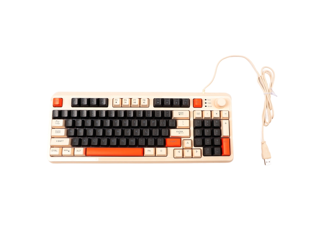 Teclado Para Juegos Usb De 94 Teclas Con Retroiluminación Led, Diseño Ergonómico, Soporte Plegable Y Teclas Multimedia.