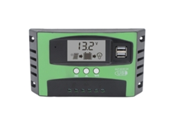 Controlador De Carga Solar Mppt De 12v/24v Y 80a Con 2 Puertos Usb Para Paneles Solares.