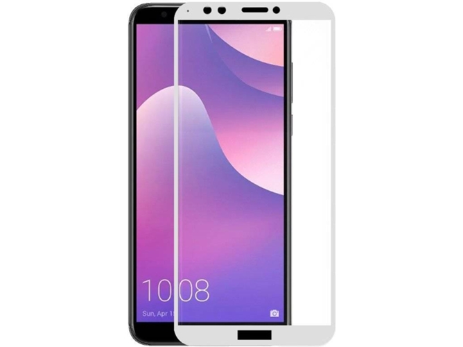 Protector de Cristal Templado Huawei Y7 2018, Honor 7C 3D Blanco