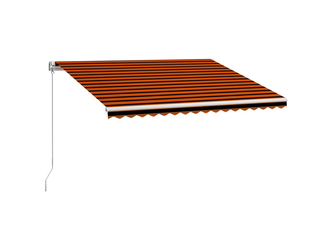 Maison Exclusive - Toldo Manual Retráctil Naranja Y Marrón 450x300 Cm