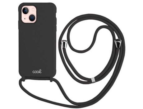 Funda COOL para iPhone 13 cordón Liso Negro