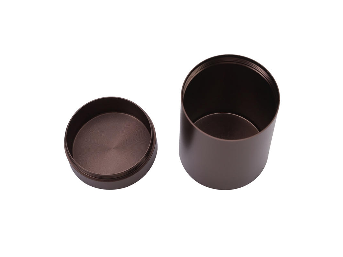 Mini Caja De Té De Metal (color Café), Pequeño Recipiente Portátil