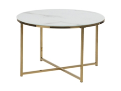 Mesa auxiliar BELIANI Quincy de Vidrio templado Blanco 70x70x45