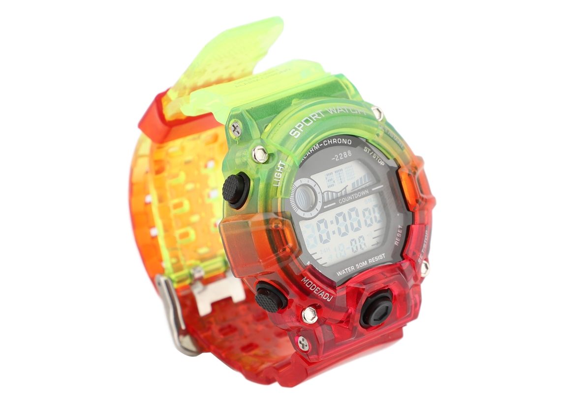 Reloj Deportivo Digital Multifuncional, Resistente Al Agua Hasta 50 M, Con Temporizador De Cuenta Regresiva E Iluminación Led.