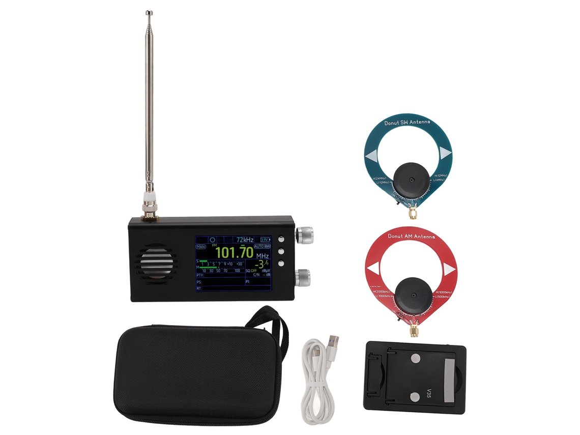 Receptor de radio de onda corta (pantalla LCD de 3,2 pulgadas, batería de 5000 mAh)