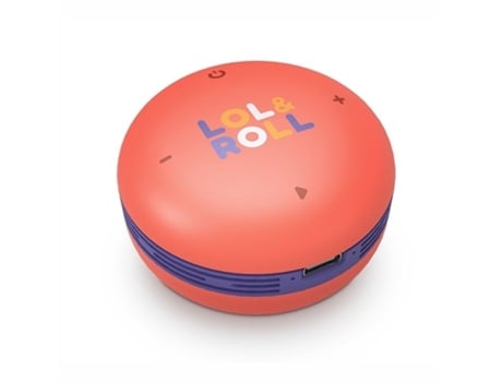Altavoz portátil Bluetooth Lol&Roll Pop Kids Orange 5 W 500 Mah ENERGY SISTEM