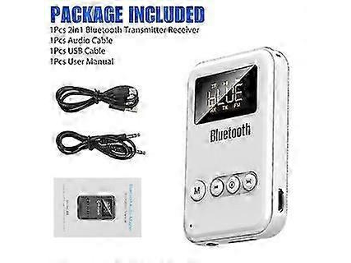 Adaptador receptor y transmisor Bluetooth 5.0 con pantalla digital LED de 3,5 M... Rosewell