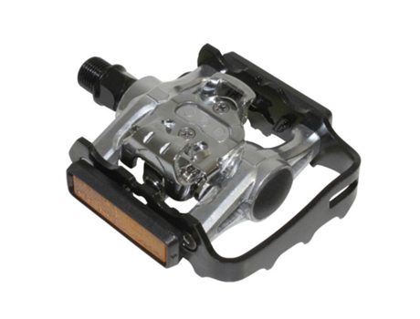 Pedales automáticos polivalentes para bicicleta de montaña con 1 lado con calas de aluminio Shimano SPD