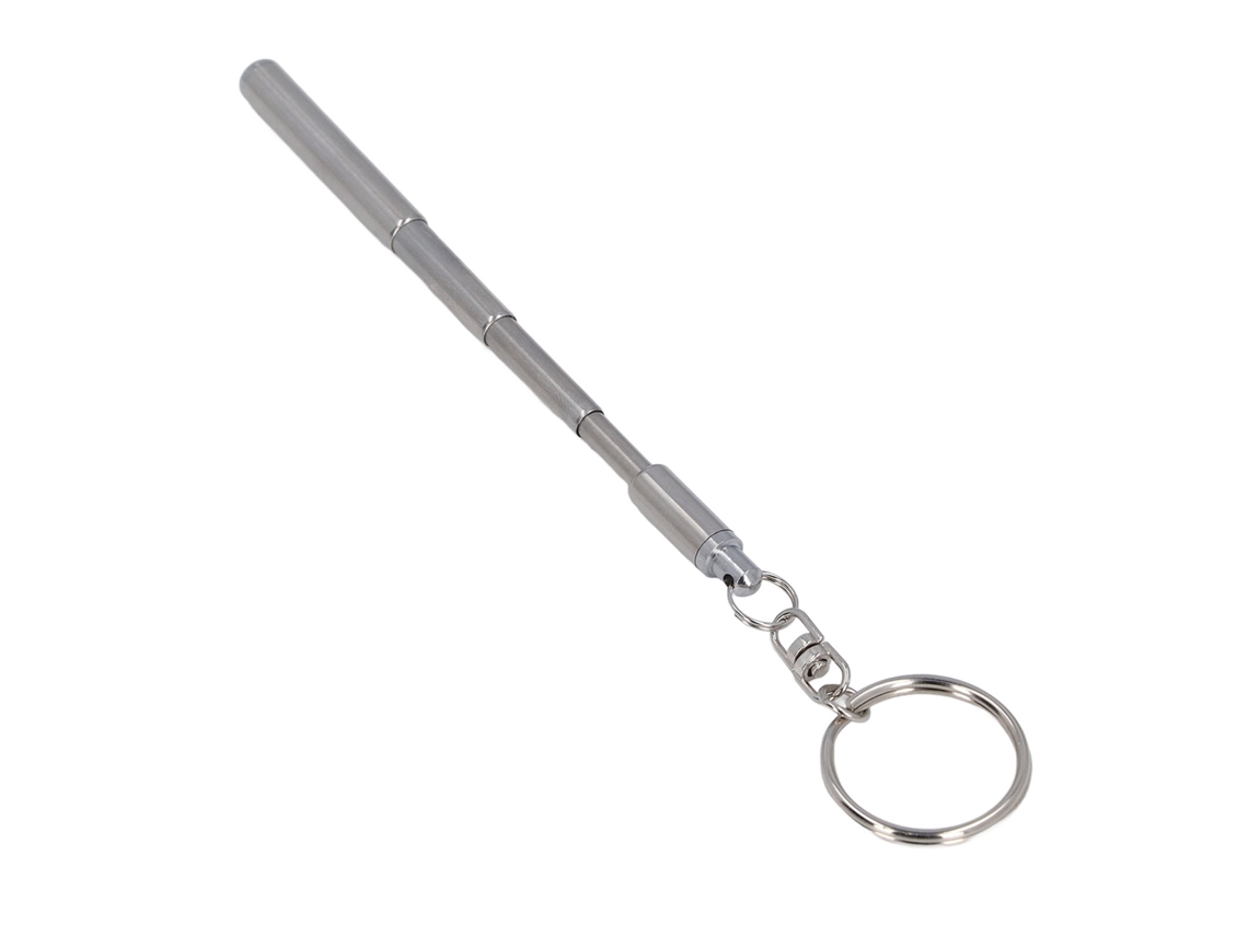 Bolígrafo De Bolsillo Retráctil Portátil De Acero Inoxidable Con Llavero Metálico Sencillo - Regalo