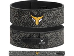 Mytra Fusion Cinturón Halterofilia Cuero Genuino Hebilla - Negro M
