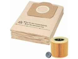 RNEMITERY Bolsas y filtro para Kärcher WD3 (10+1)