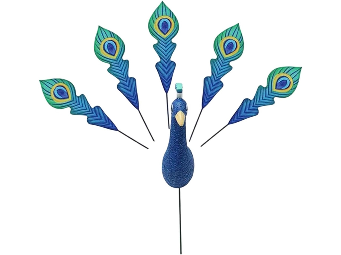 Estacas Decorativas Para Jardín, Aptas Para Uso Exterior: Estacas Con Forma De Pájaro Para Macetas, Con Cola
