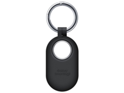 Funda de silicona negra suave con mosquetón para Samsung Smarttag2