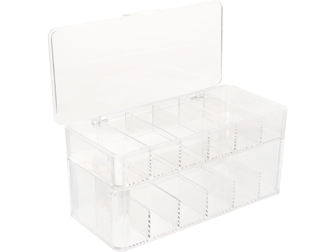 Caja Organizadora De Cables Doble Transparente De Gran Capacidad Para Almacenamiento De Cables.