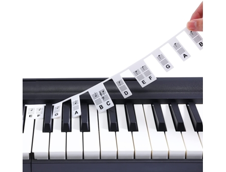 Etiquetas removíveis para piano e teclado 88 teclas Blanco