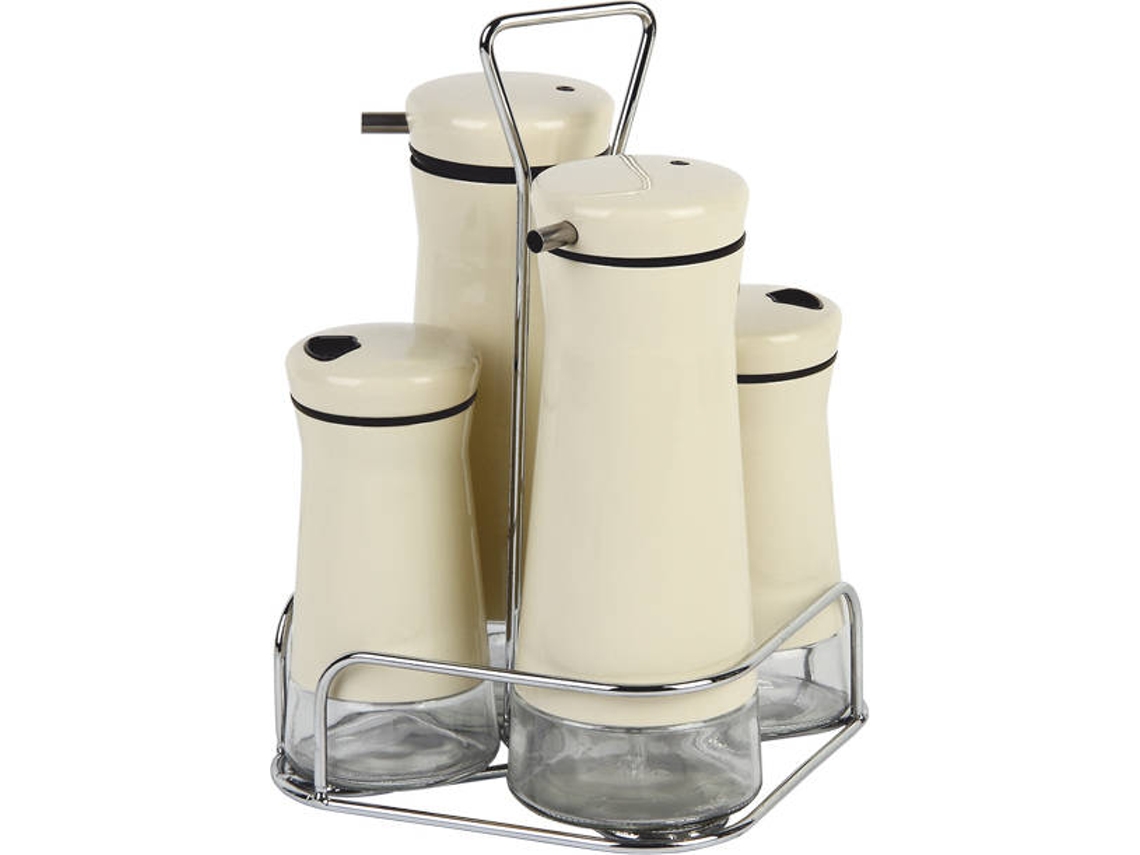 Conjunto De Aceitera Mod,Aloreña Beis 230.Ml-120Ml