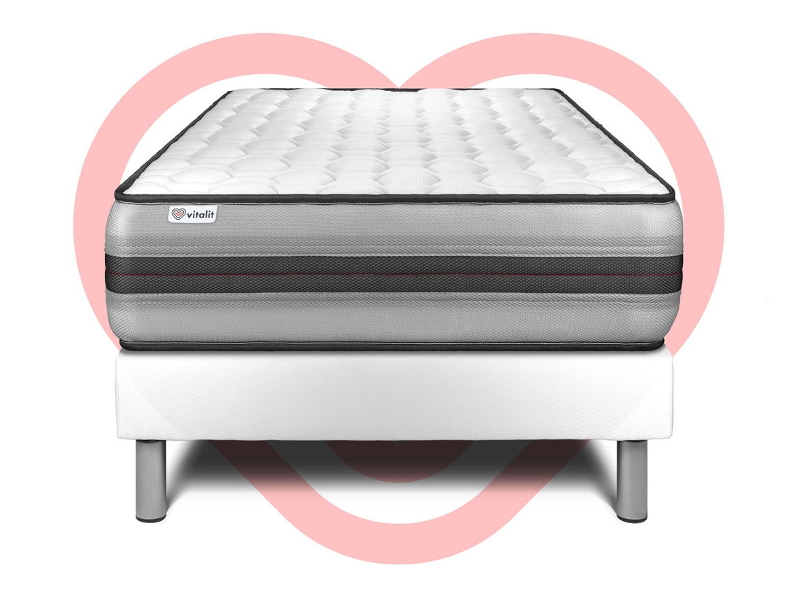 Set Somier Vital Power Recuperador 120 X 200 Cm Blanco