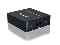 Divisor HDMI 4K 1x2, 1 entrada, 2 salidas, Distribuidor HDMI de 2 vías, Amplificador, Versión 1.4, Compatible con 3D HDCP, Bestvite (Negro)