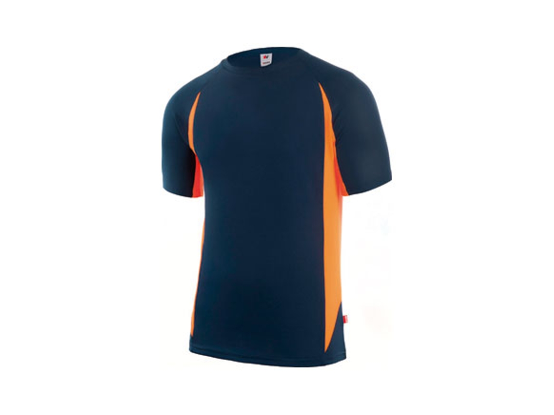Camiseta Tecnica Bicolor Marino-Naranja