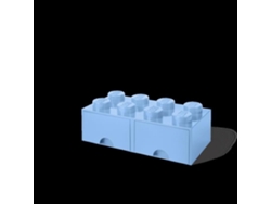 Caja de almacenamiento - LEGO - Brick 8 - Apilable - 2 cajones - Azul