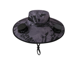 (camuflaje Redondo Gris Oscuro) Sombrero Con Ventilador Solar, Recargable, Parasol Para Pesca Al Aire Libre Y Protección Solar
