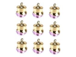 Paquetes De 10 Envases Recargables De 5 G Para Pintalabios, De Plástico Morado Con Tapa, Para Muestras Cosméticas.