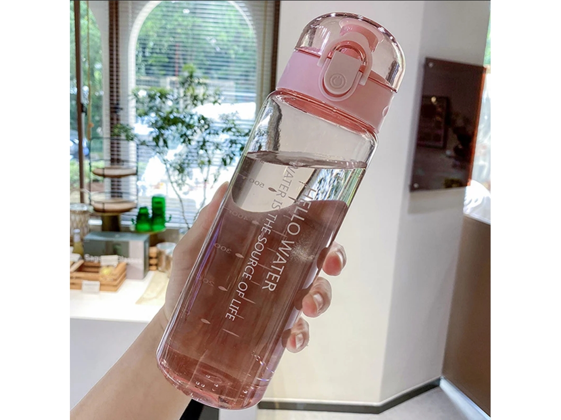 Botella de agua portátil de 780 ml, ideal para deportes al aire libre, camping y para llevar té. Mdug (rosa)