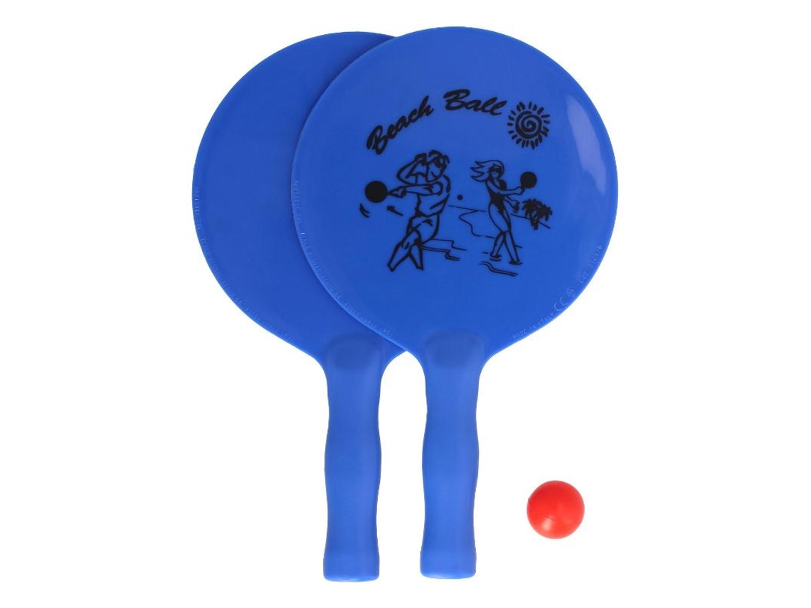 Raquetas palas playa con pelota ø 22,5 cm. x 38,5 (alt.) cm. resistente al agua y al sol. raqueta de playa, palas playa.