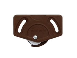 Rueda inferior rumor puerta corredera marron herraje de plastico. 12-15kgs/puerta.