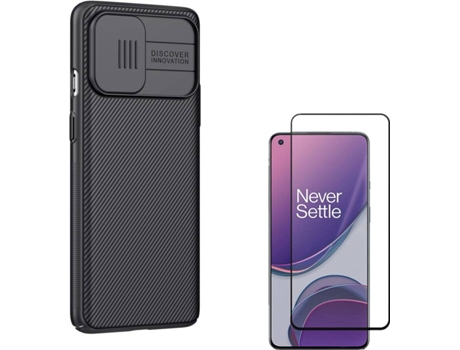 Kit Funda y Protector para OnePlus 8T PHONESHIELD BD-NKCS&9D-BK-OP-8T Negro