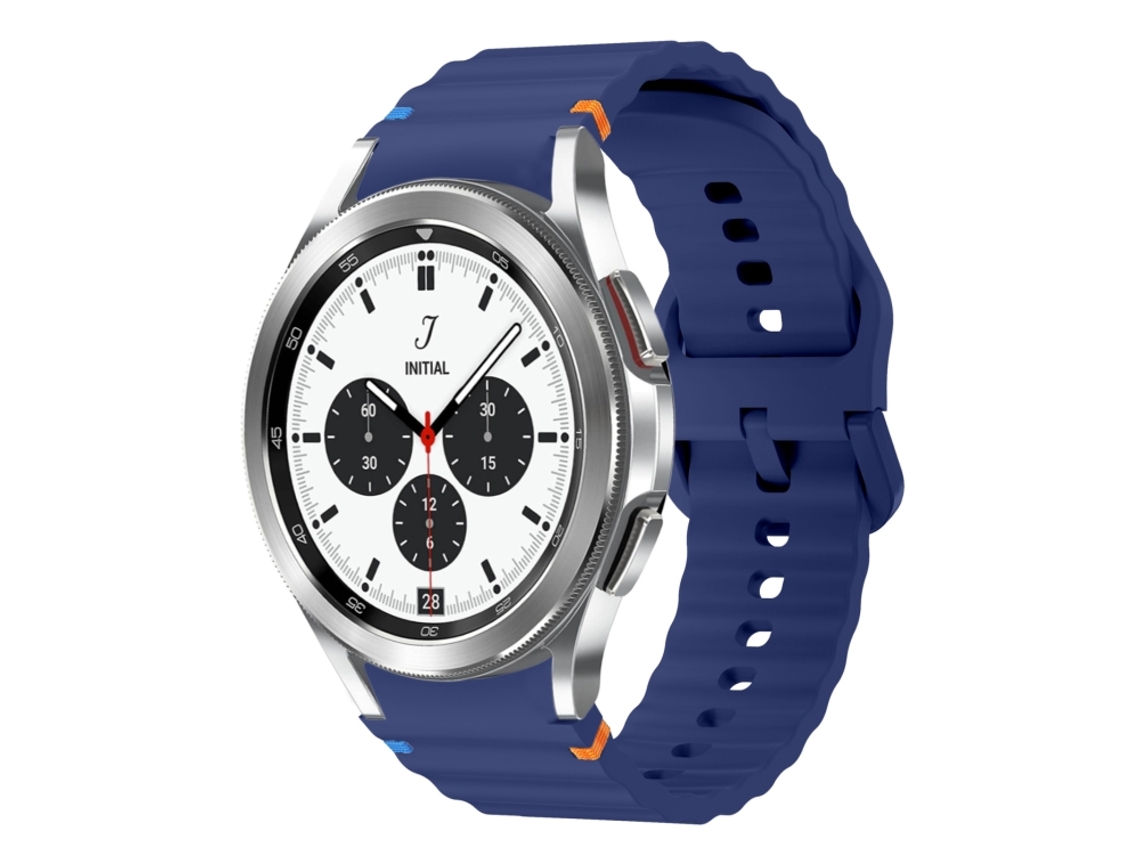 Correa de silicona cosida para Samsung Galaxy Watch 4 Classic con patrón de ondas CSYY (42 mm/46 mm)