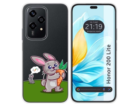 Funda Lite Diseño Conejo para Honor, Huawei 200 Lite 5G TUMUNDOSMARTPHONE Multicolor