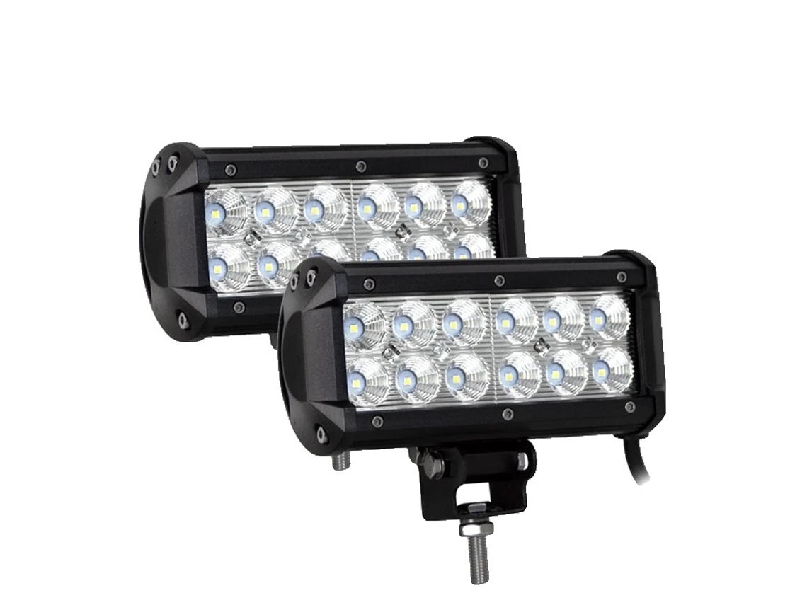 Barra de luces LED para todoterreno, SUV, ATV, varios tamaños, 2 x 7 pulgadas, 36 W, reflector OEM