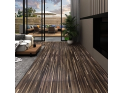 Lamas Para Suelo Autoadhesivas Pvc Marrón A Rayas 5,21 M² 2 Mm