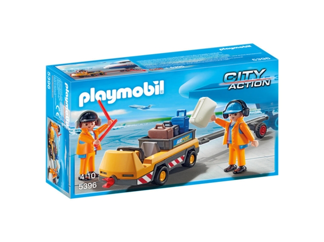 PLAYMOBIL City Action: Remolque de equipaje para aeropuertos - 5396 (Edad Mínima: 4)