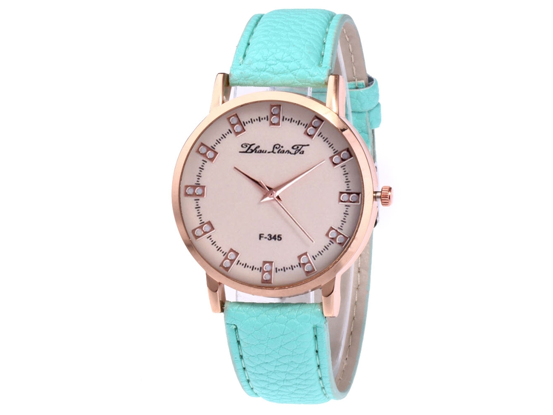 Reloj De Pulsera Analógico Para Hombre Y Mujer, De Cuero, Estilo Moderno, De Cuarzo, Redondo.