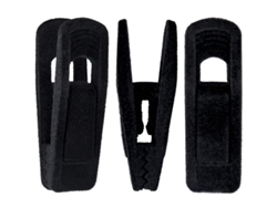 Rebe-linjou 20 ganchos para perchas de terciopelo, ganchos de fieltro resistentes para pantalones, color negro