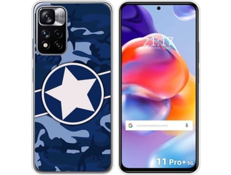 Carcasa para Xiaomi Redmi Note 11 Pro+ Plus 5G TUMUNDOSMARTPHONE Dibujos Camuflaje 03 Multicolor
