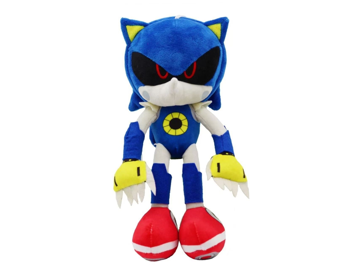 Peluche De Sonic The Hedgehog, 30 Cm, Azul Metálico, Muñeco Cabeza Grande Para Niños.