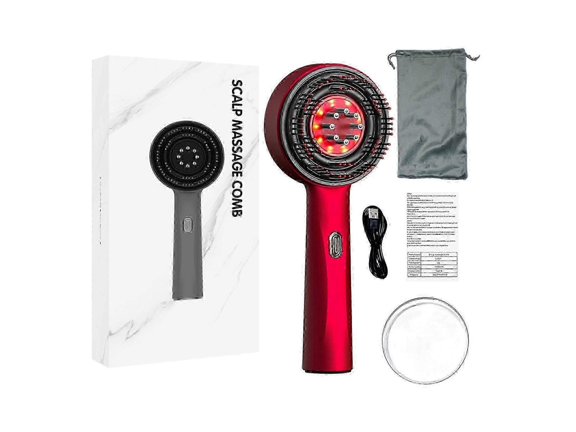 Masajeador capilar con terapia de luz roja, cepillo para el crecimiento del cabello, aplicador de aceite y estimulación LED GOKOCO
