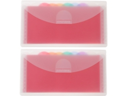 Carpeta de acordeón expandible de 2 piezas con compartimentos GOKOCO