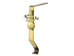 Soporte metálico para medias navideñas, accesorio brillante para chimenea TRUYUETY